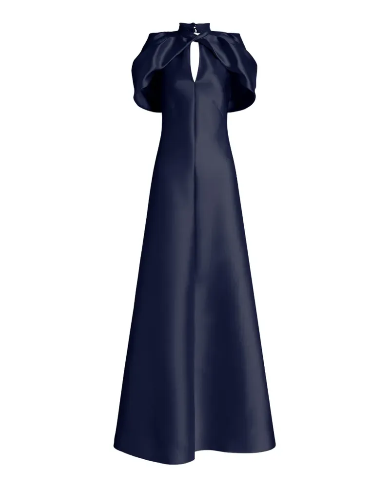 Alberta Ferretti Kleid mit Puffärmeln - Blau Blau