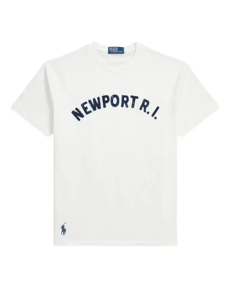 Ralph Lauren T-Shirt mit grafischem Patch - Weiß Weiß