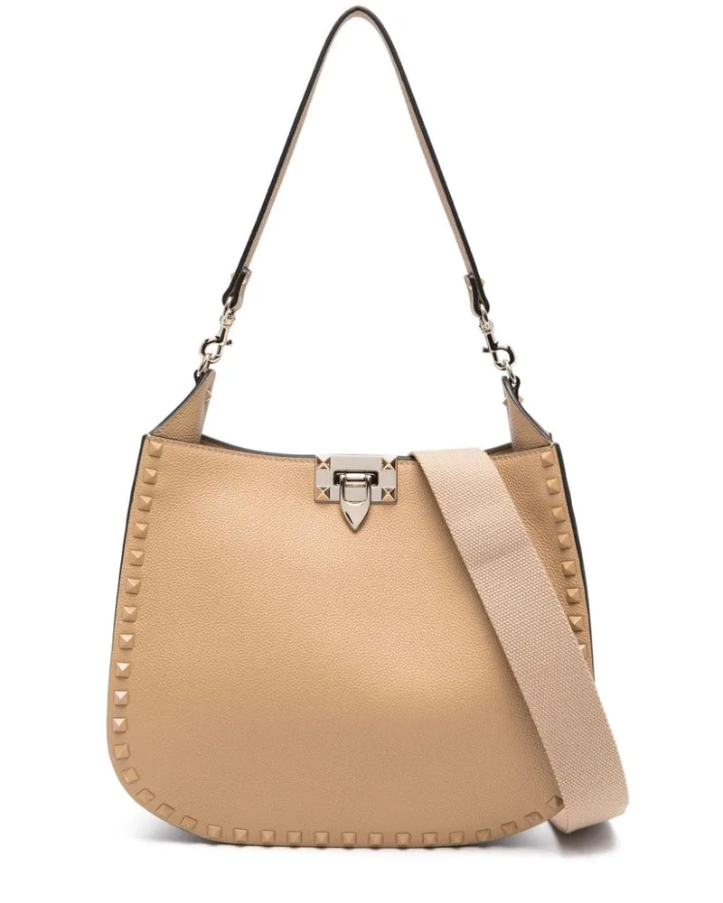 Valentino Garavani Schultertasche mit Rockstud-Verzierung - Nude Nude