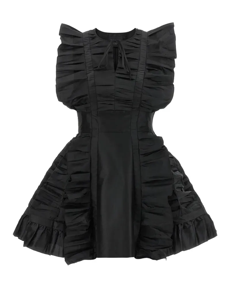 Giovanni Bedin Minikleid mit Rüschenborten - Schwarz Schwarz