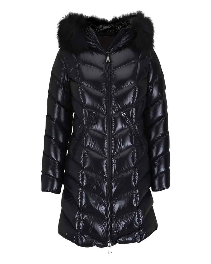 Moncler zip-up puffer coat - Schwarz Schwarz