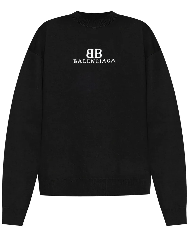 Balenciaga Pullover mit Logo - Schwarz Schwarz