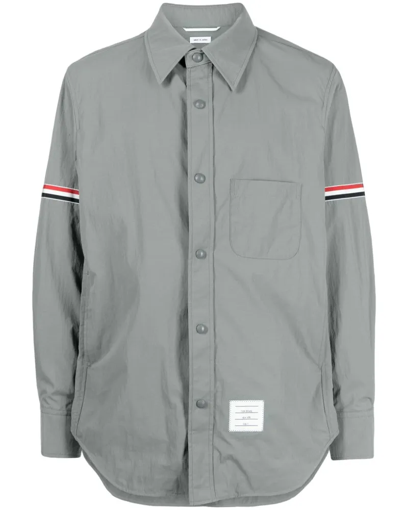 Thom Browne Hemdjacke mit RWB-Armbinden - Grau Grau