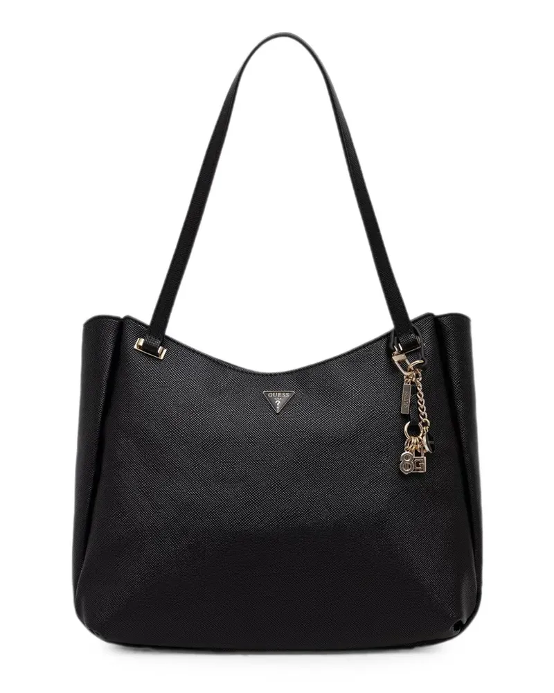 Guess Gilda logo-plaque charm-detail tote bag - Schwarz Schwarz
