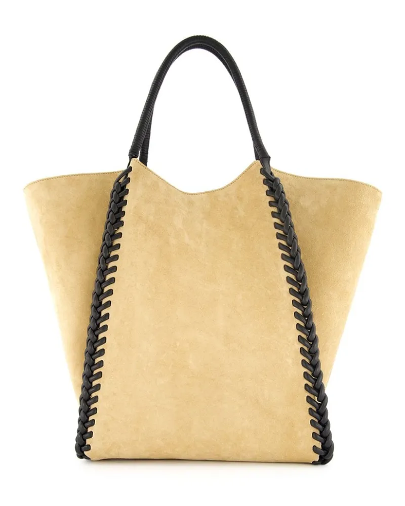 Altuzarra Braid Tote Bag aus Wildleder Nude