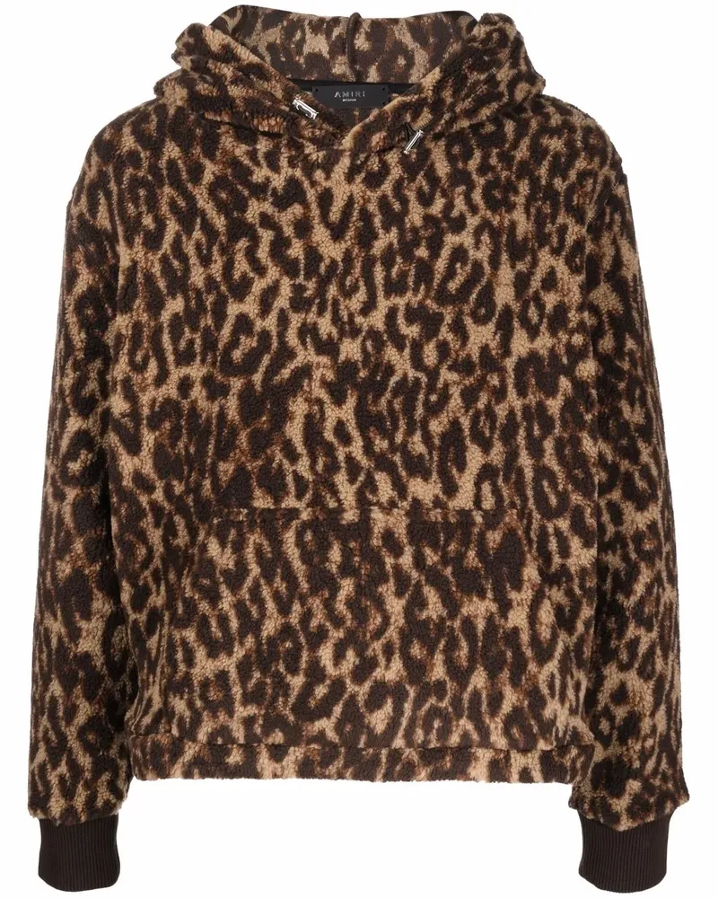 Amiri Hoodie mit Leoparden-Print - Braun Braun