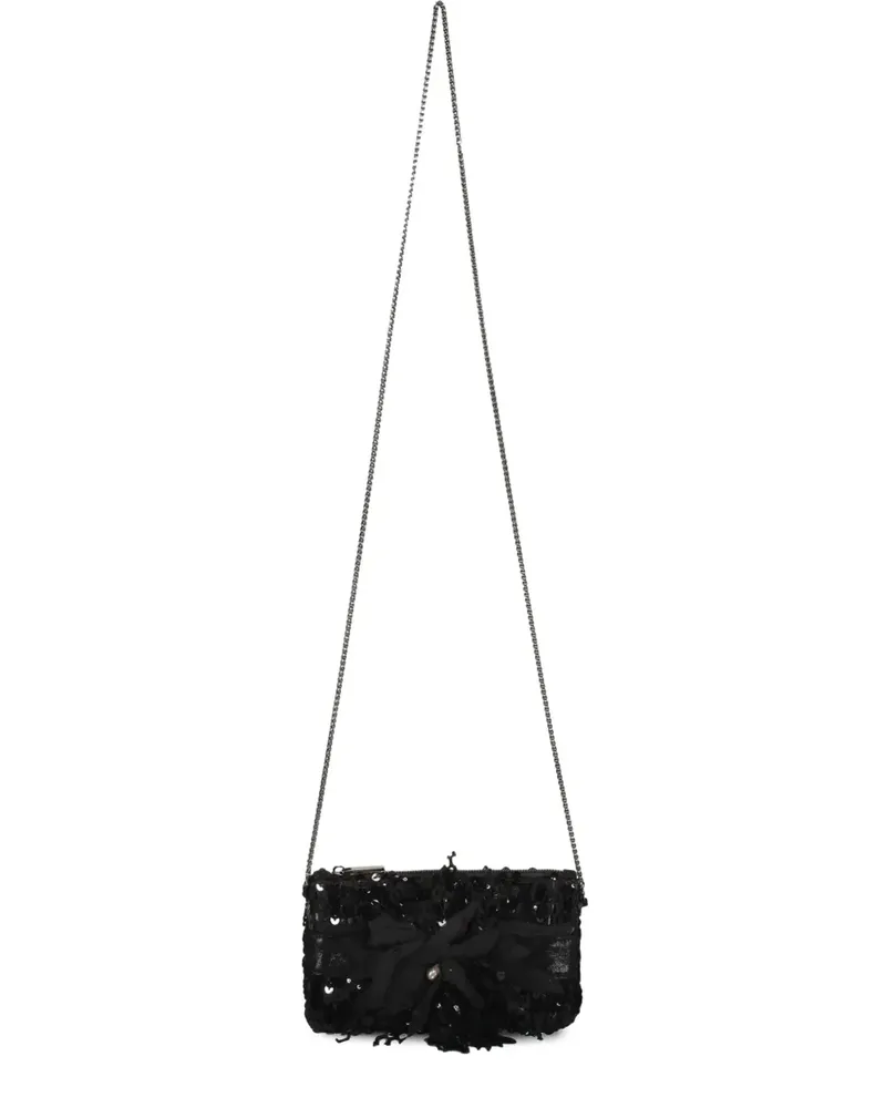 Lorena Antoniazzi Clutch mit Pailletten - Schwarz Schwarz