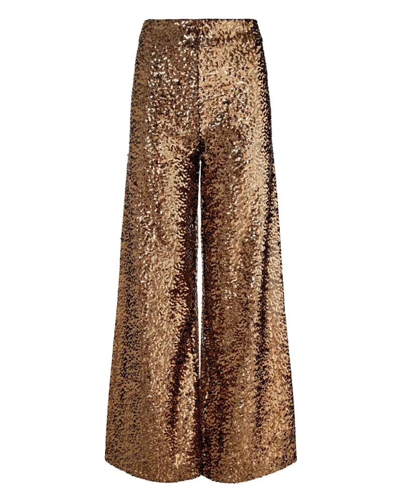 Alice + Olivia Athena sequinned palazzo pants - Gold Gold