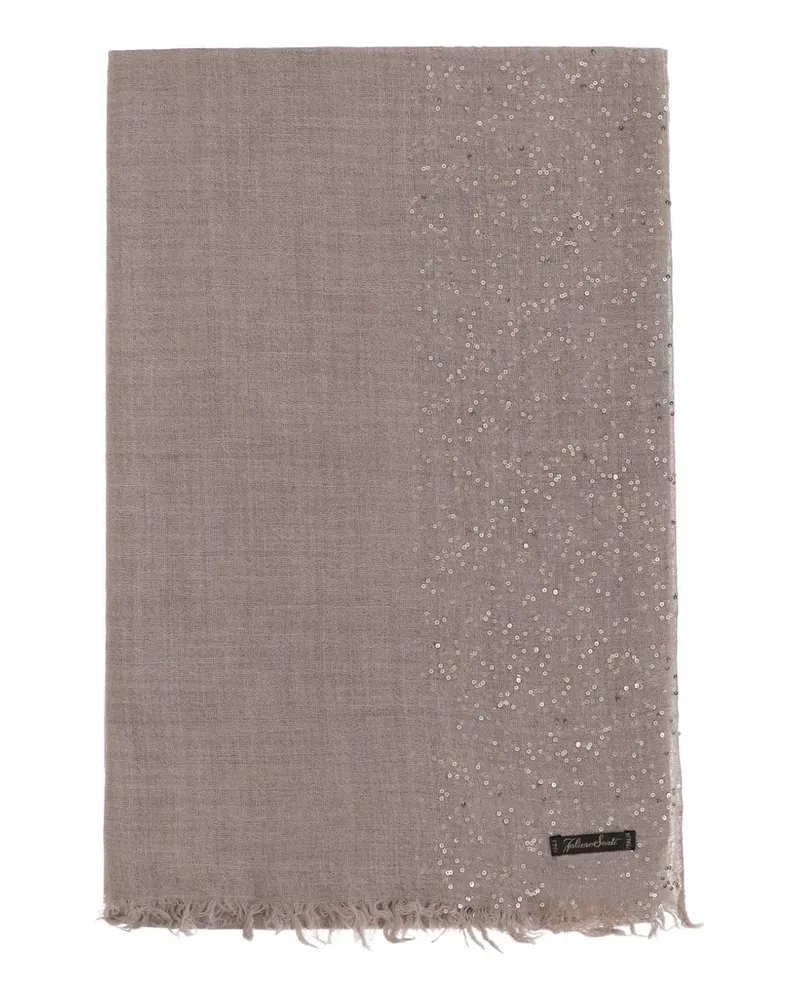 Faliero Sarti New Dalila sequin-embellished fringed scarf - Braun Braun