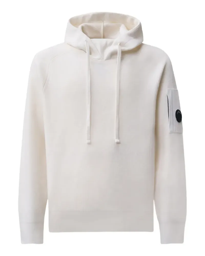 C.P. Company Hoodie mit Linsen-Detail - Weiß Weiß