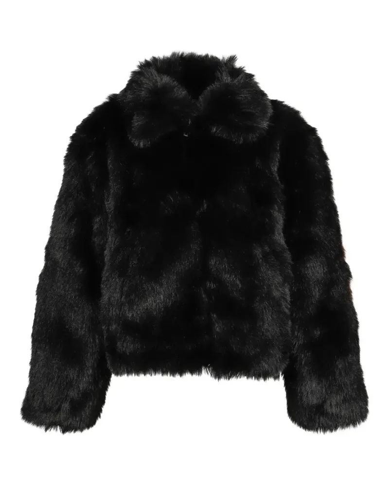 032c Muddy faux-fur oversized jacket - Schwarz Schwarz