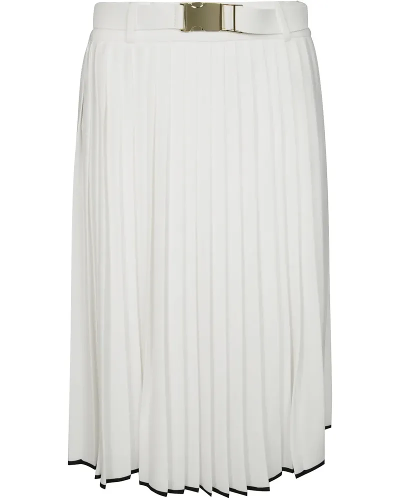 Max Mara Midirock mit Falten - Weiß Weiß