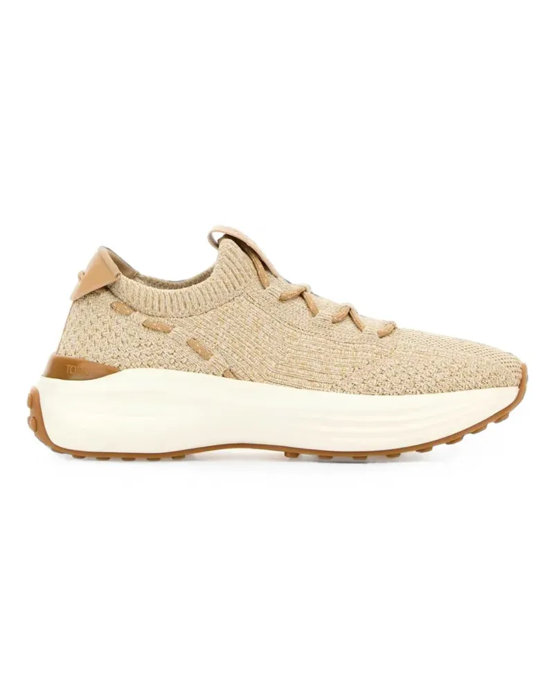 TOD'S sock sneakers in fabric and leather - Nude Nude
