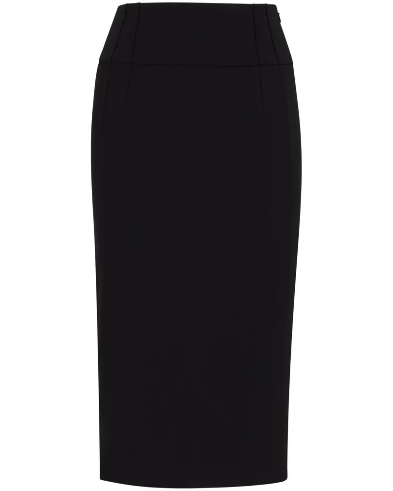 HUGO BOSS Mittellanger Bleistiftrock - Schwarz Schwarz