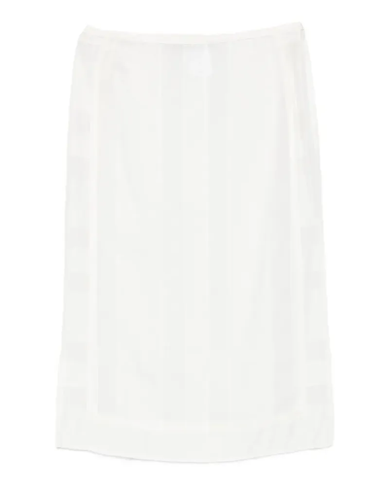 LOW CLASSIC layered midi skirt - Weiß Weiß