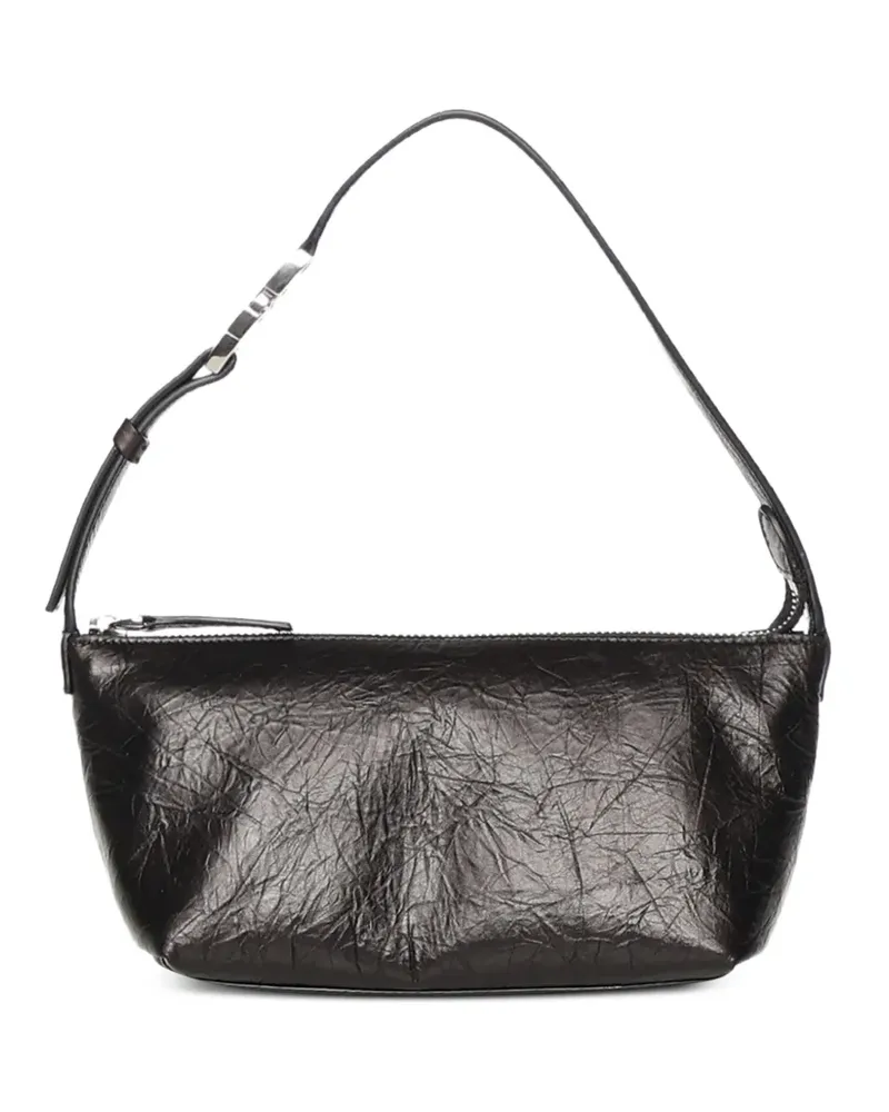 Fendi Vanity Pouch small crackled black leather bag - Schwarz Schwarz