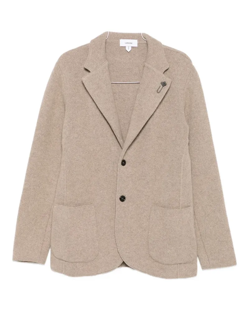 LARDINI patch-pockets buttoned blazer - Nude Nude