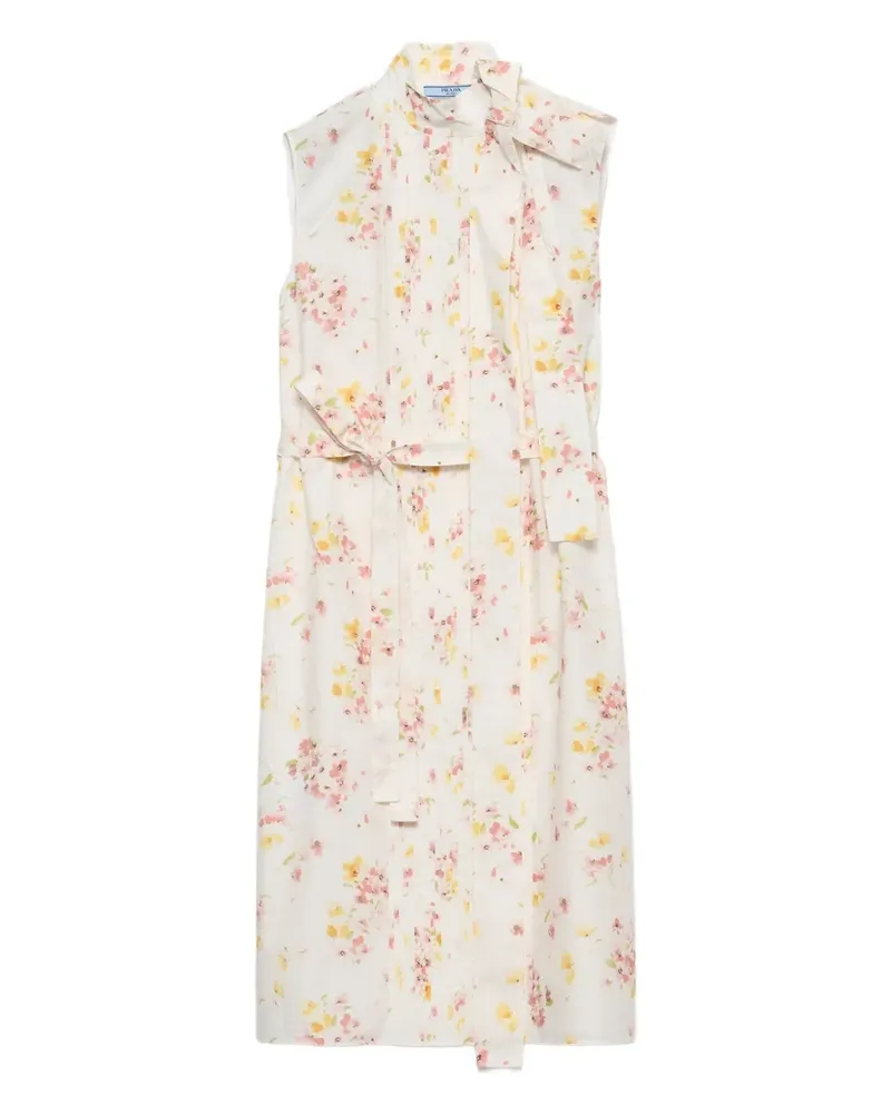 Prada Kleid mit Blumen-Print - Rosa Rosa