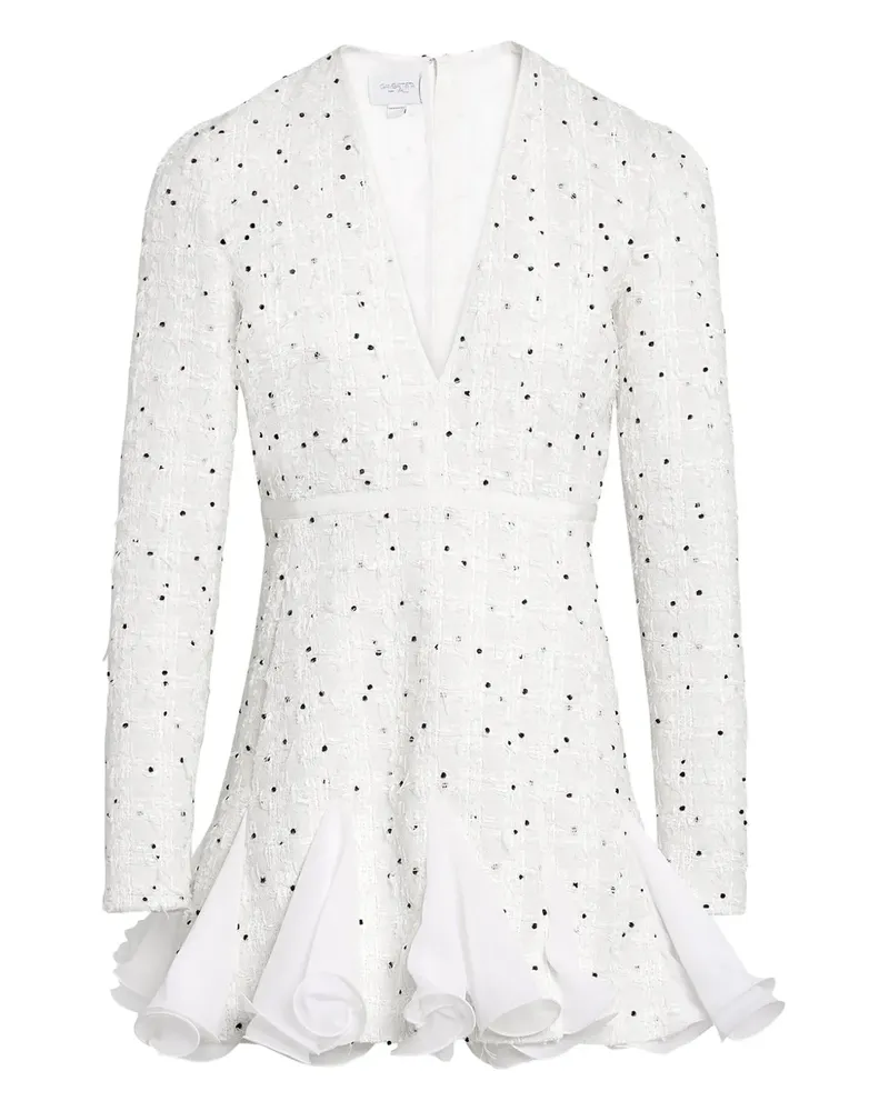 Giambattista Valli Gerüschtes Kleid mit Polka Dots - Weiß Weiß