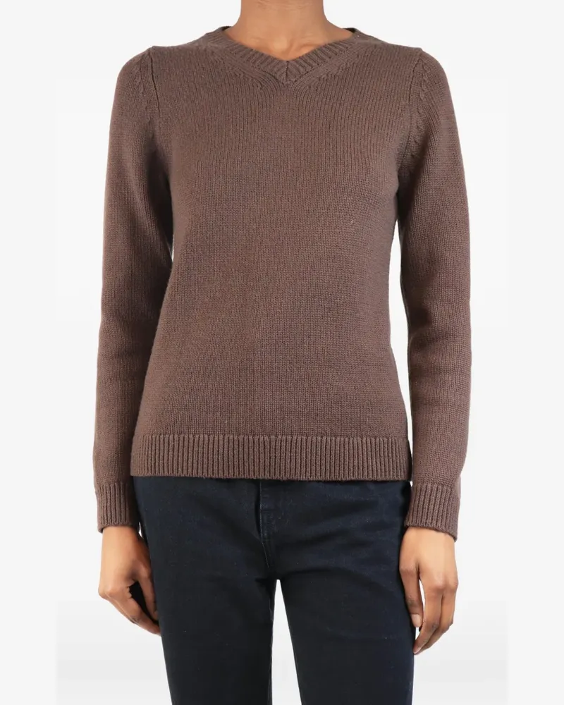 EMILIA WICKSTEAD V-neck sweater - Braun Braun