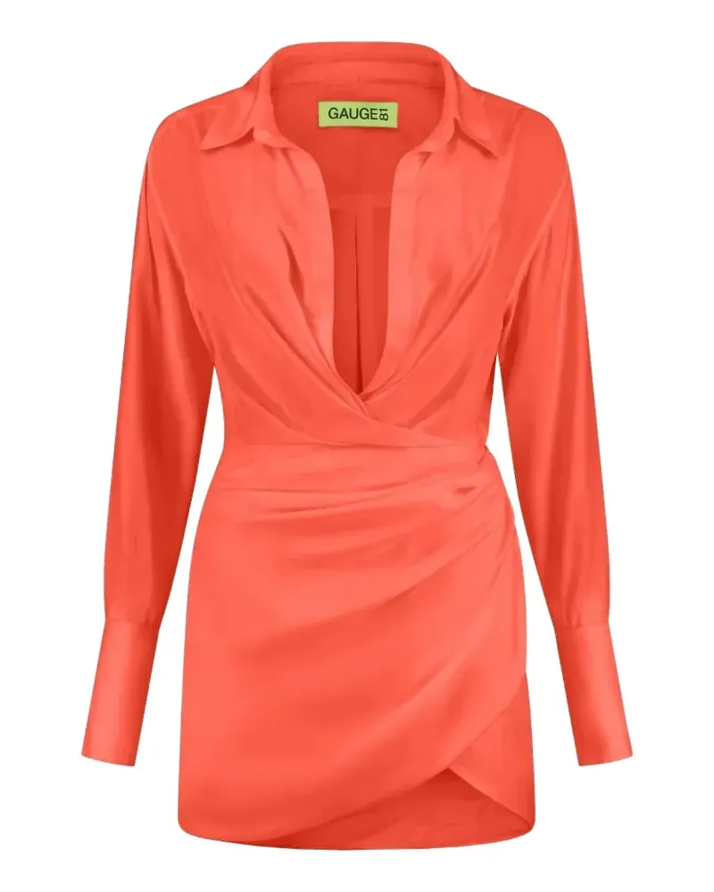 GAUGE81 Kleid mit Raffung - Orange Orange
