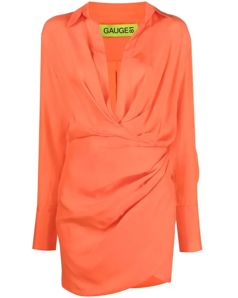 GAUGE81 Kleid mit Raffung - Orange Orange