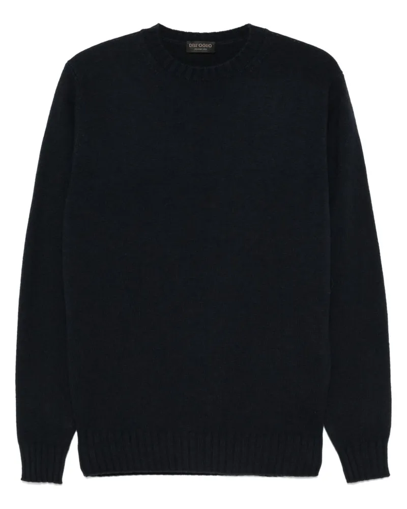 Dell'oglio Gerippter Strickpullover - Blau Blau