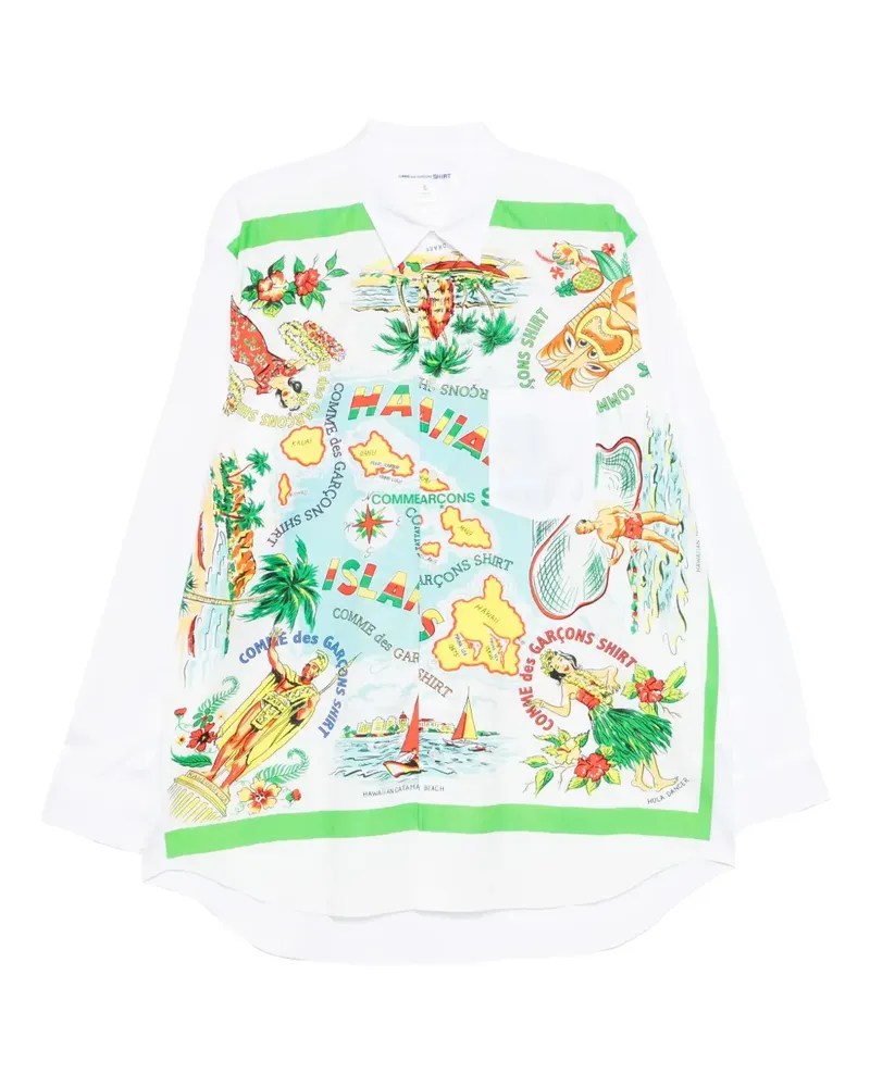 Comme des Garçons Hemd mit grafischem Print - Weiß Weiß