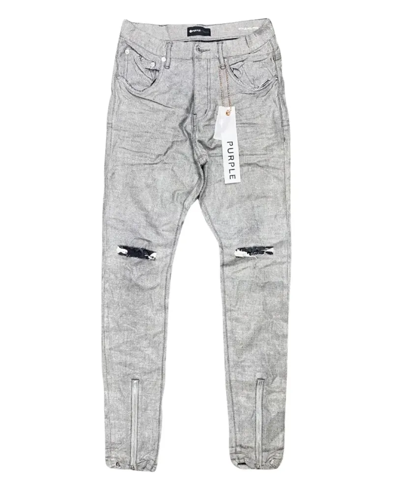PURPLE BRAND Reverse Jeans im Distressed-Look - Grau Grau