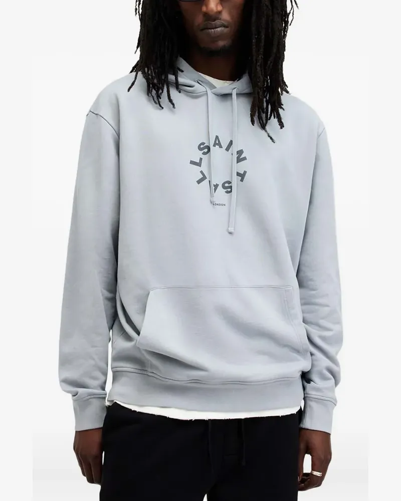 AllSaints Tierra logo-print hoodie - Grau Grau