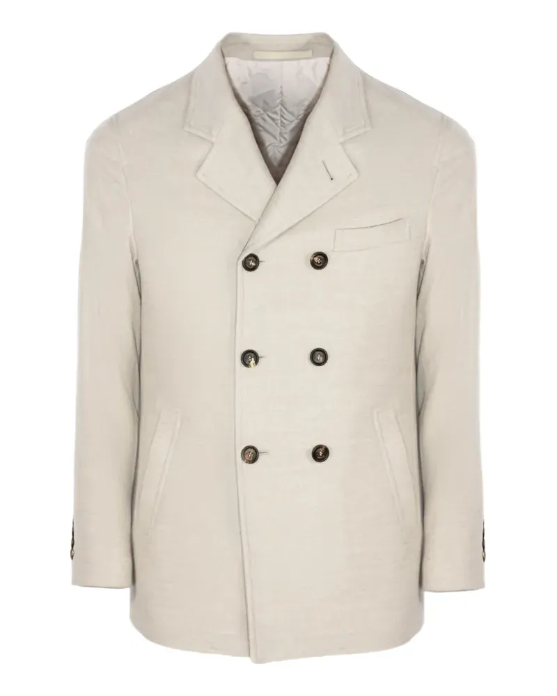 Eleventy double-breasted coat - Nude Nude