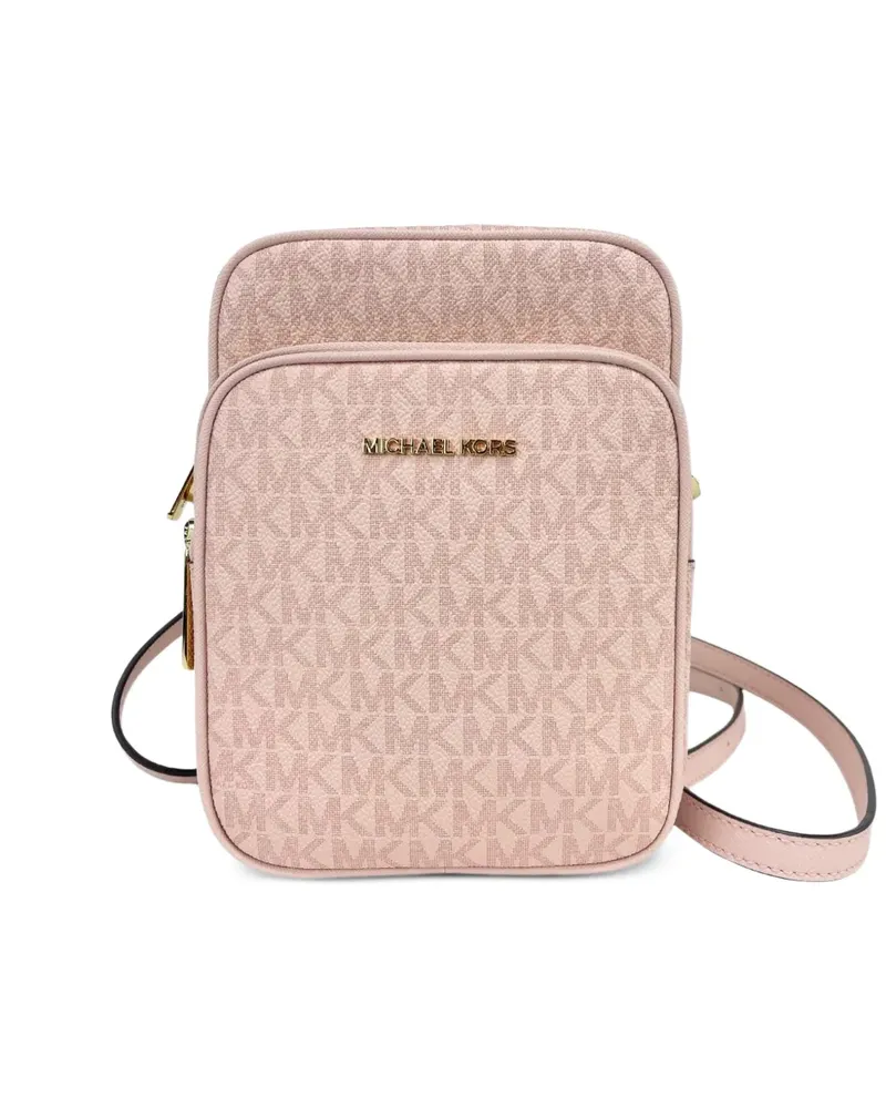 Michael Kors Mittelgroße Jet Set Travel Umhängetasche mit Monogramm - Rosa Rosa
