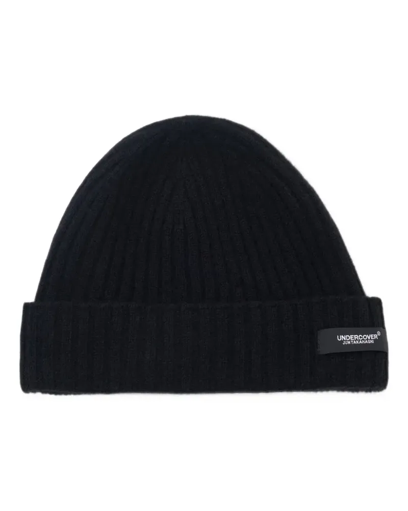 Undercover Gerippte Beanie aus Kaschmir - Schwarz Schwarz