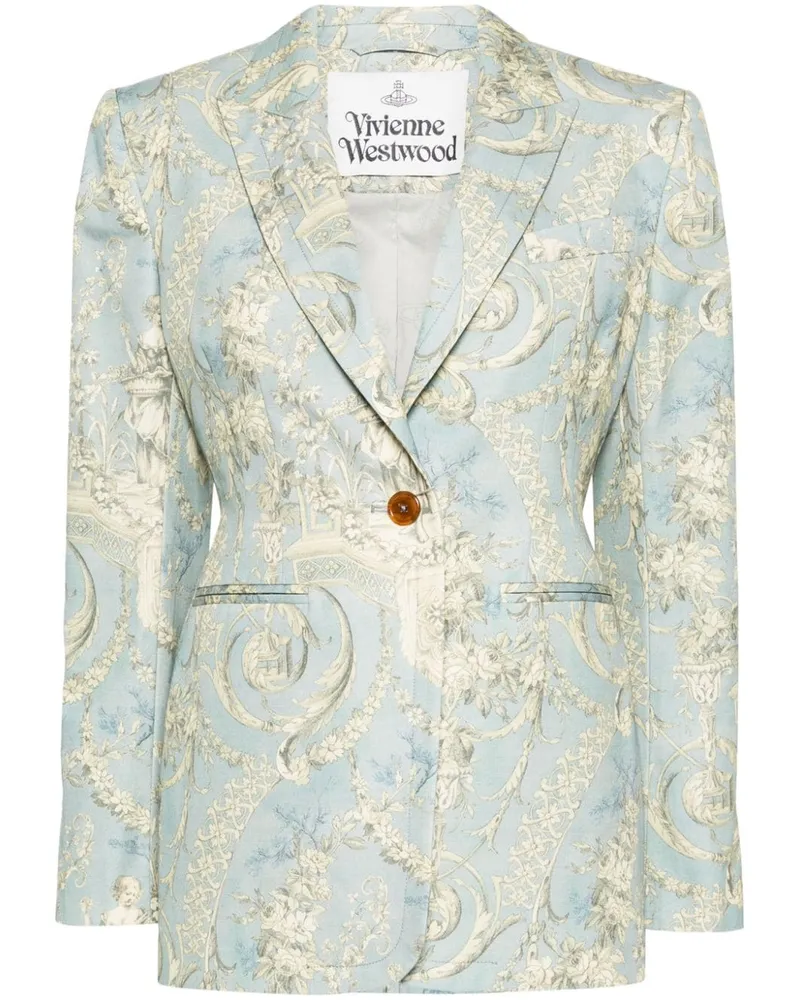 Vivienne Westwood Lauren Blazer mit Toile de Jouy-Print Blau