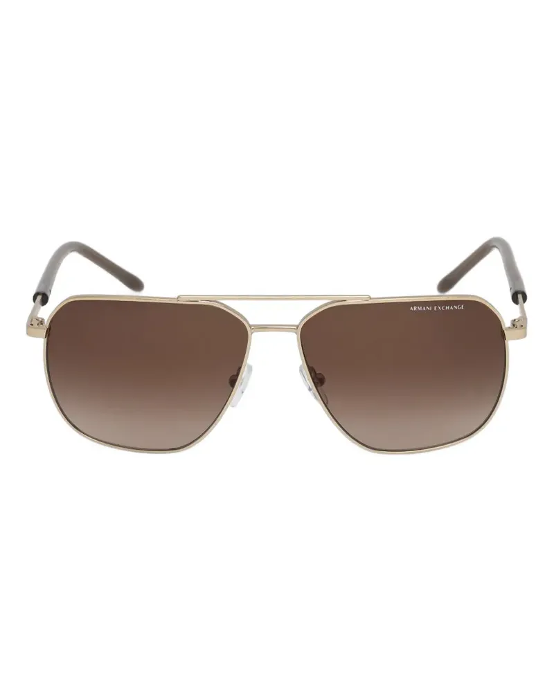 Armani Exchange pilot-frame sunglasses - Gold Gold