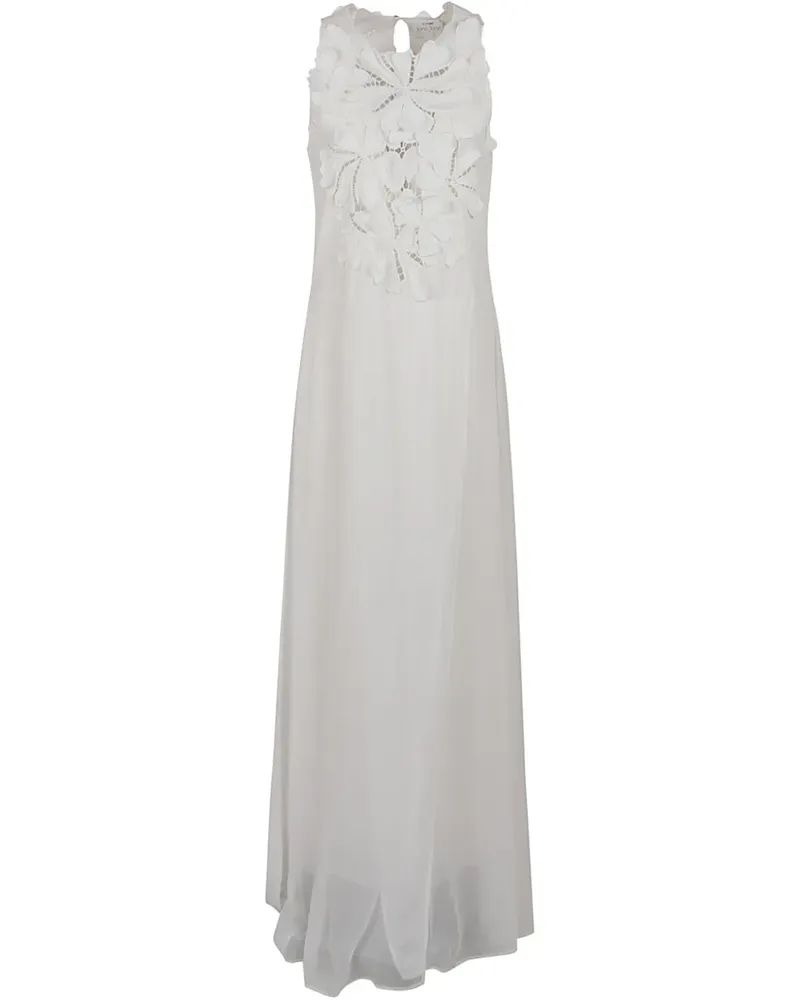 forte_forte Maxikleid mit Blumenstickerei - Weiß Weiß