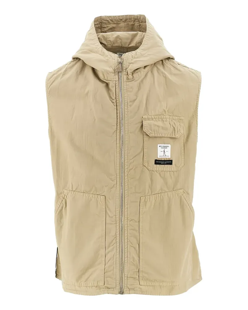 Roy Roger's hooded zip-fastening vest - Nude Nude
