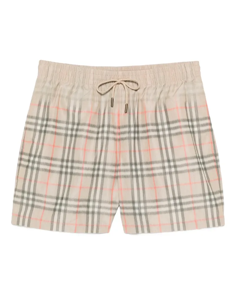 Burberry faded checked swim shorts - Nude Nude