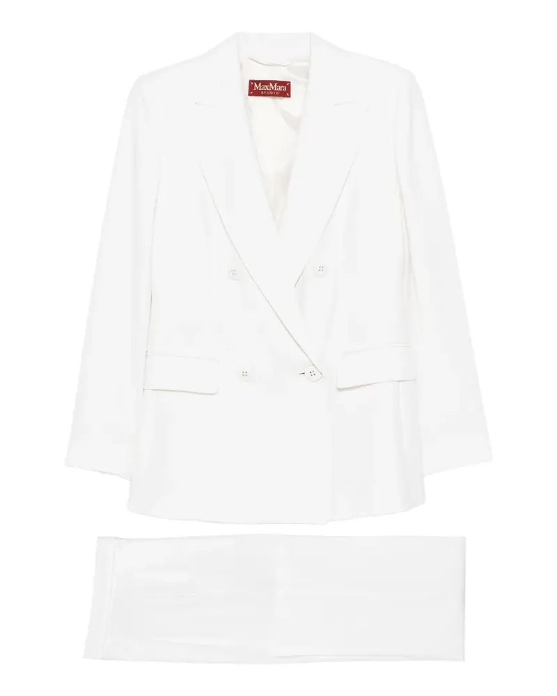 Max Mara double-breasted suit - Weiß Weiß