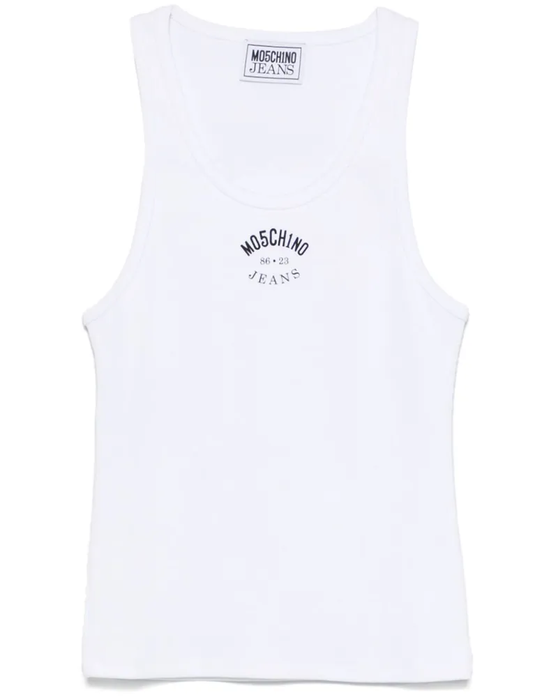Moschino Tanktop mit Logo-Print - Weiß Weiß