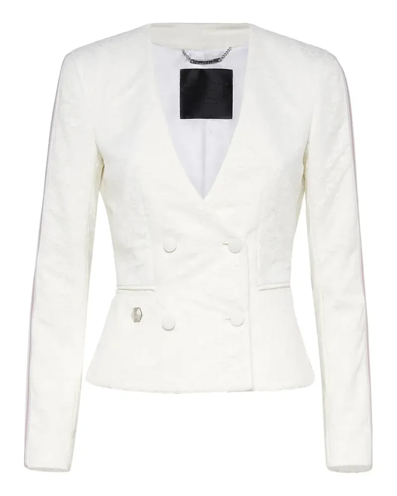 Philipp Plein double-breasted fitted blazer - Weiß Weiß