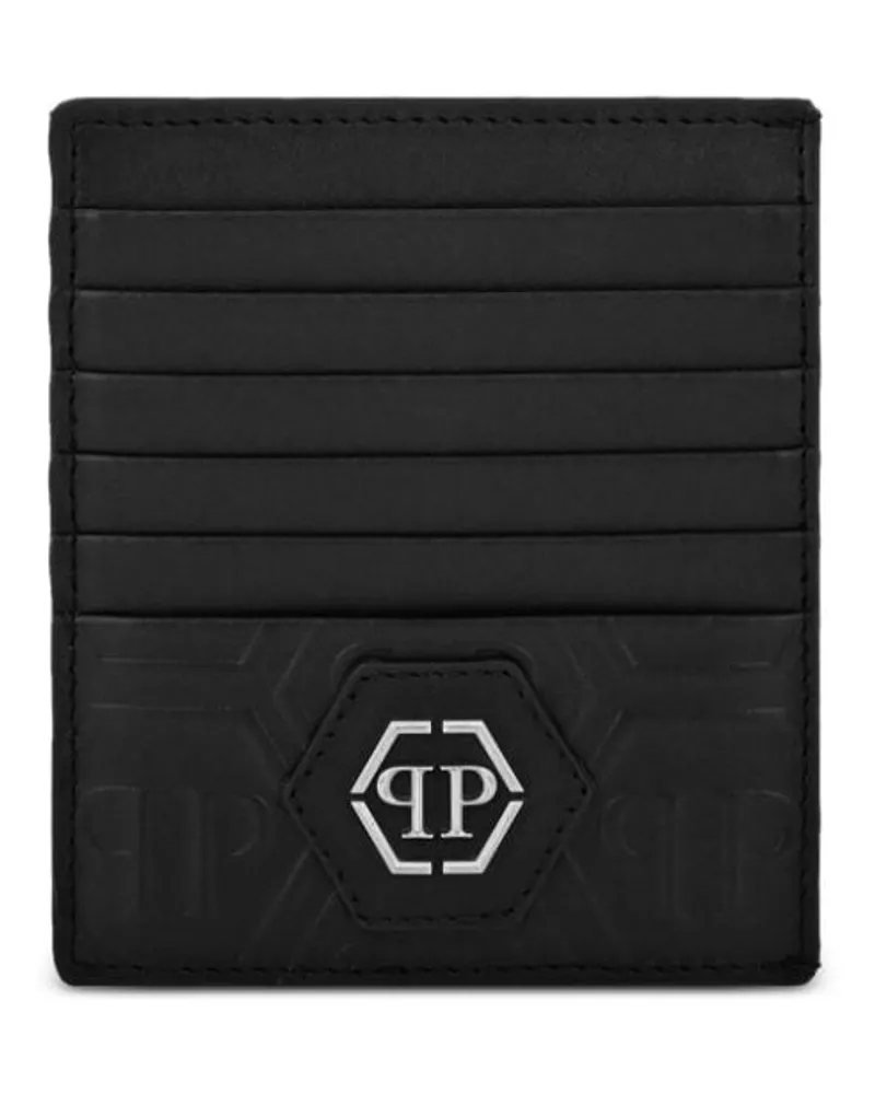 Philipp Plein Kartenetui mit Monogramm - Schwarz Schwarz
