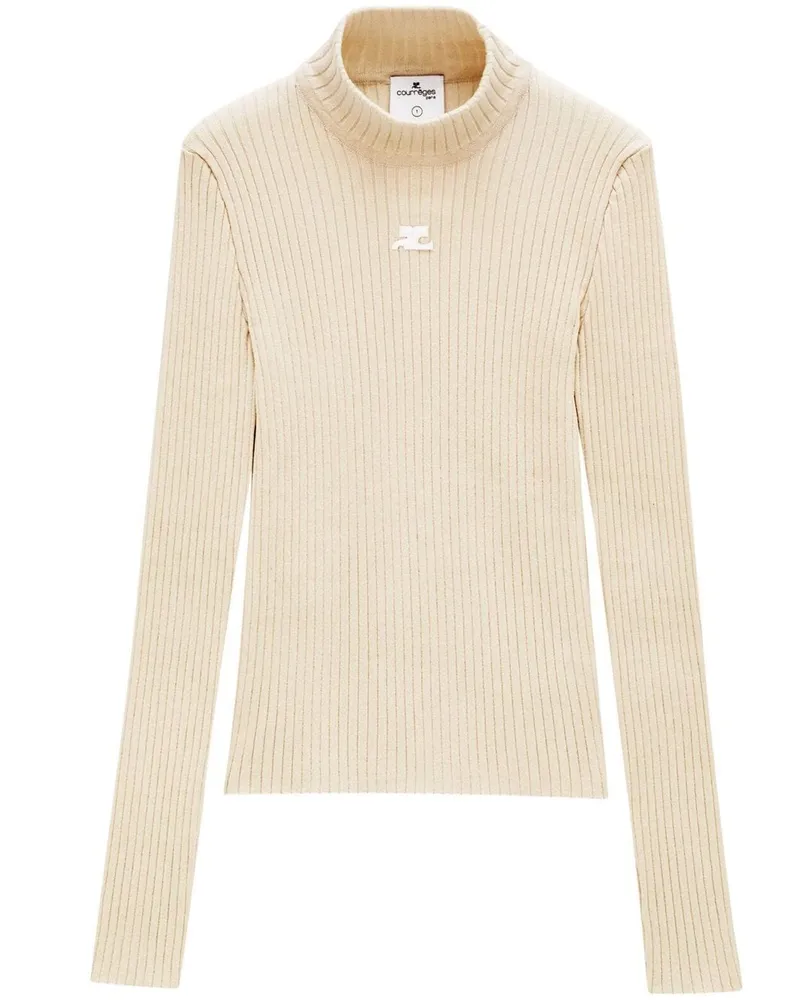 Courrèges Gerippter Reedition Pullover - Nude Nude