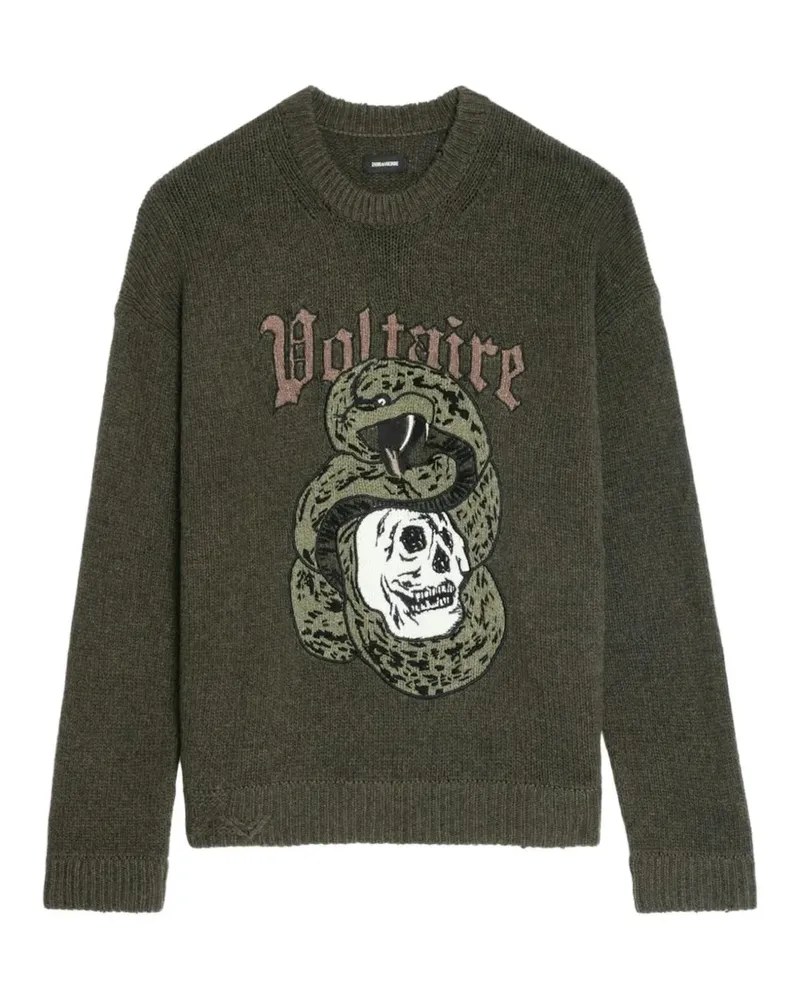 Zadig & Voltaire Marko Pullover mit Schlangenmotiv - Grün Grün