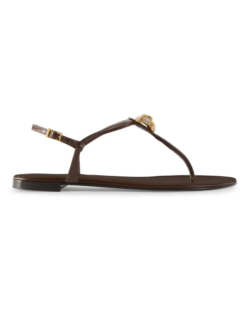 Giuseppe Zanotti Cocktail flat sandals - Braun Braun