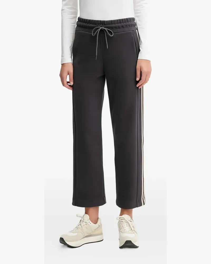 EA7 drawstring cropped track pants - Grau Grau