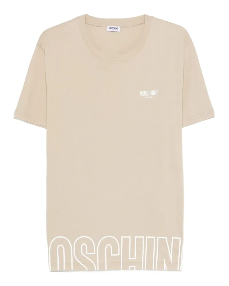 Moschino logo t-shirt - Nude Nude