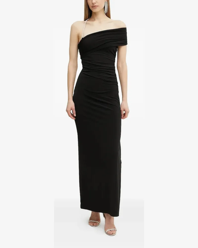 Hervé Léger Olivia crystal-embellished one-shoulder maxi dress - Schwarz Schwarz