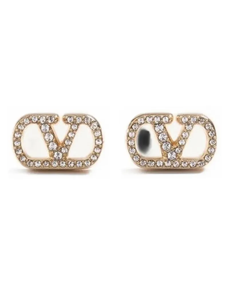 Valentino Garavani VLogo Signature Ohrringe aus Metall mit Swarovski-Kristallen - Gold Gold