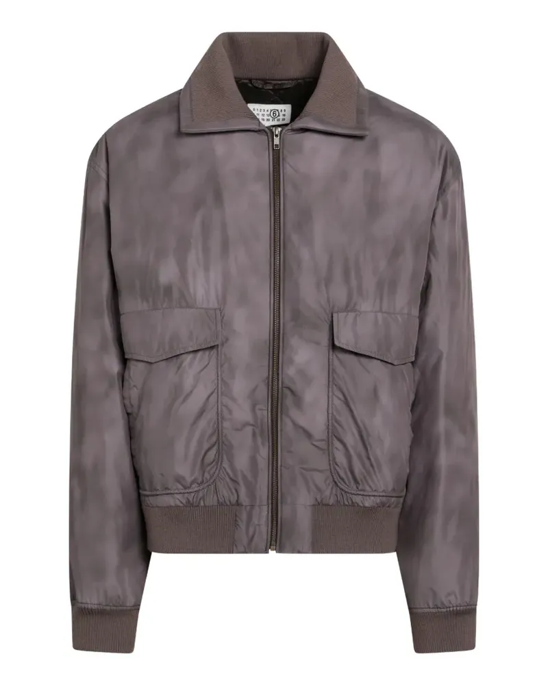 Maison Margiela Jacke mit geripptem Saum - Braun Braun